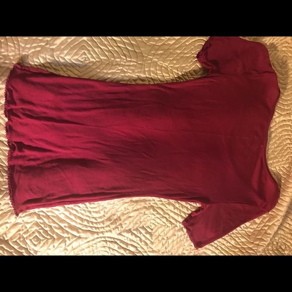 Free People Magenta Short Sleeve Tee - Picture 5 of 6